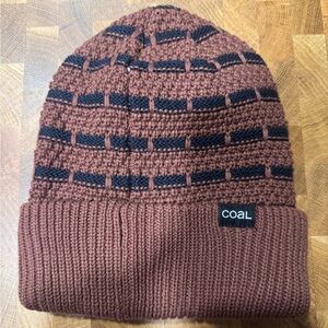 Coal Brown and Black Knit Beanie